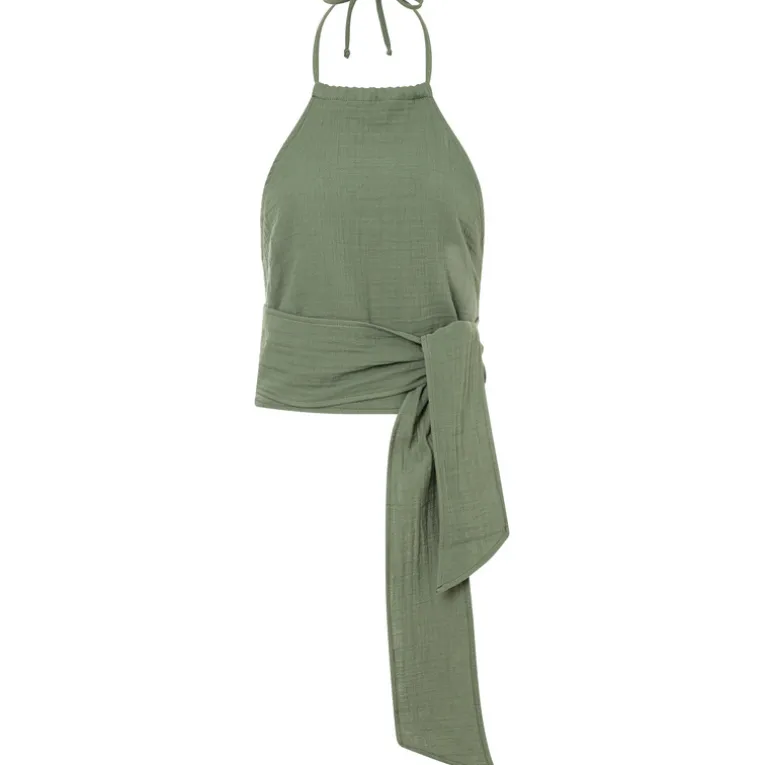 Damen Coastal Wrap Top