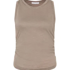 Damen Cropped Ruffled Top
