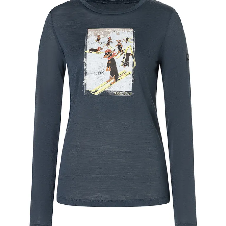 Damen Dachshund Party Longsleeve