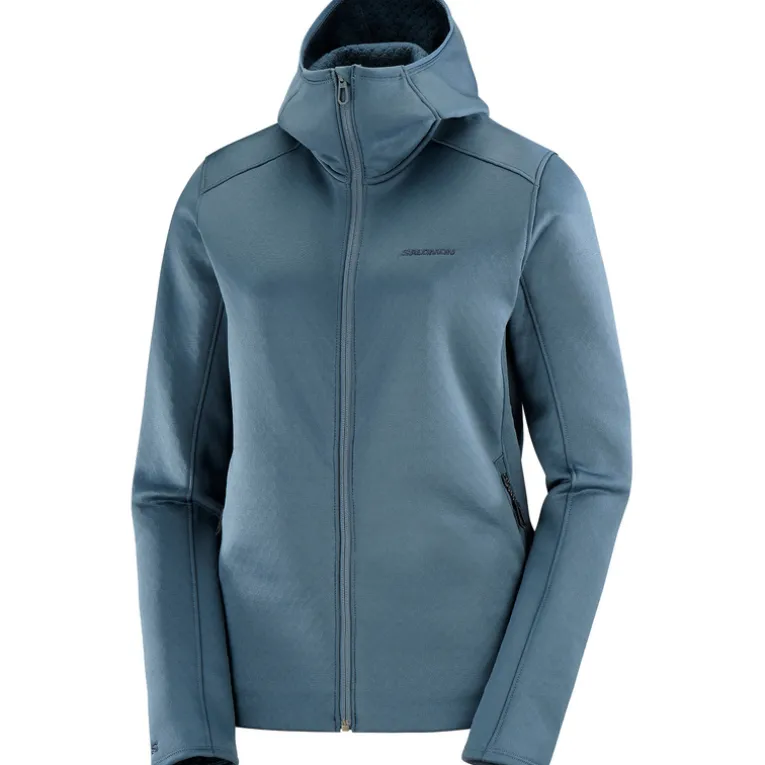 Damen Essential Midfleece Hooded Jacke