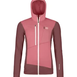 Damen Fleece Grid Hoodie Jacke