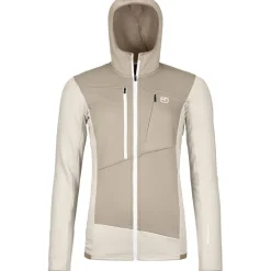 Damen Fleece Grid Hoodie Jacke
