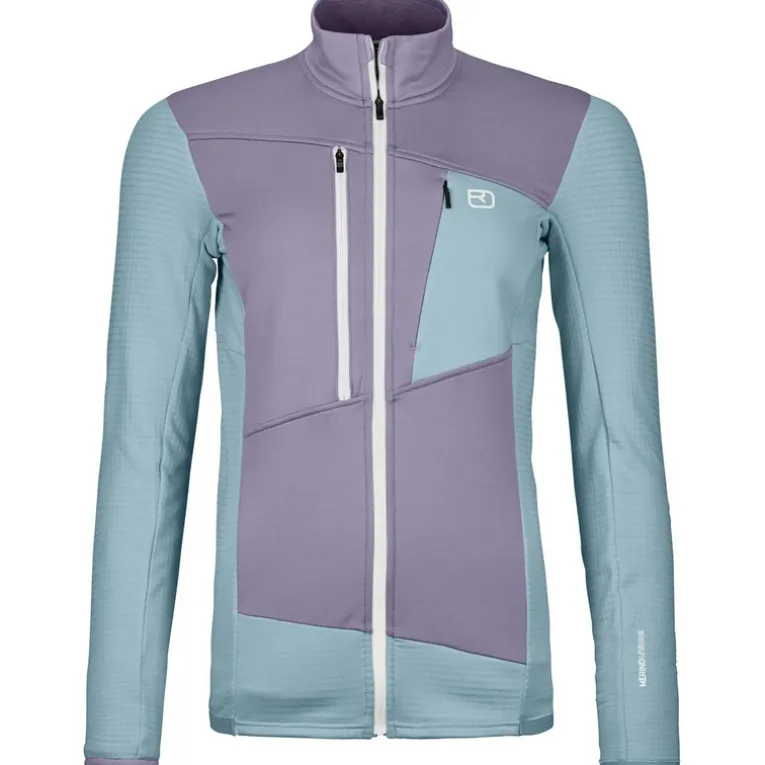 Damen Fleece Grid Jacke