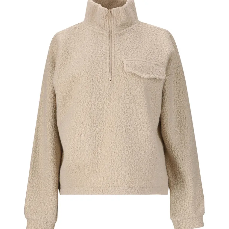 Damen Florrie Sherpa Half Zip Pullover