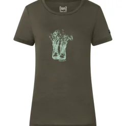 Damen Flower Boots T-Shirt