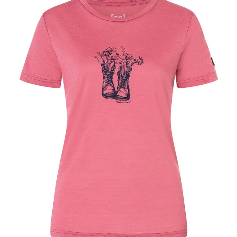 Damen Flower Boots T-Shirt