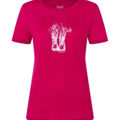 Damen Flower Boots T-Shirt