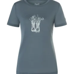 Damen Flower Boots T-Shirt