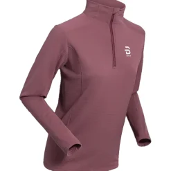 Damen Half Zip Grid Longsleeve