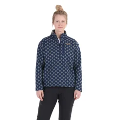 Damen Heavyweight Drop Line Printed 1/2 Zip Pullover