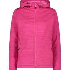 Damen Hoodie Fleece Jacke
