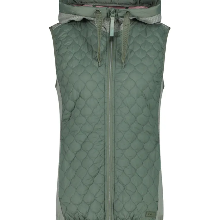Damen Hybrid Fix Hoodie Weste