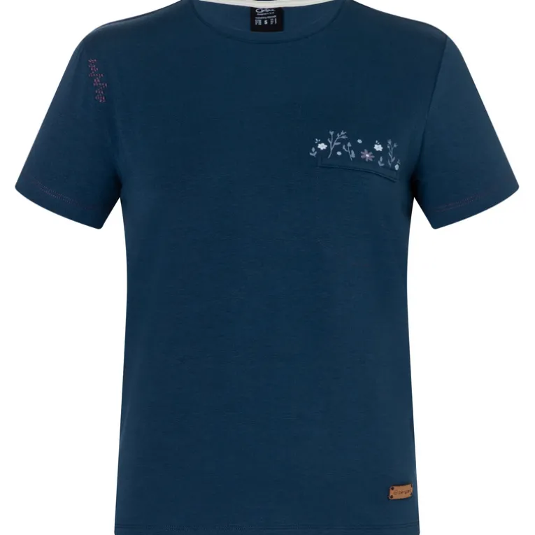 Damen Iseo Pocket Happy Flower Bergzeit T-Shirt