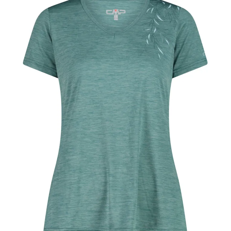 Damen Melange Print T-Shirt