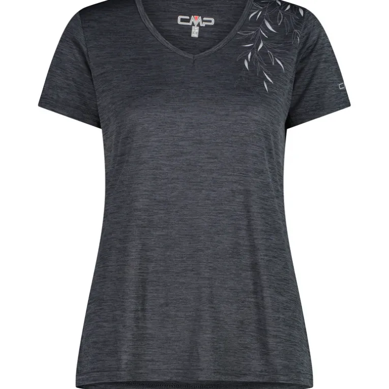 Damen Melange Print T-Shirt