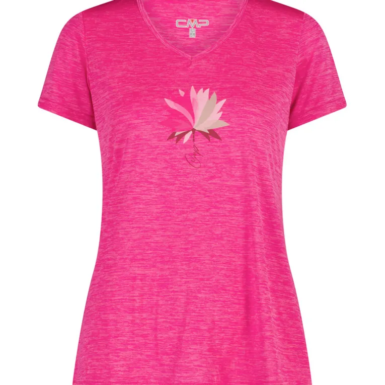 Damen Melange Print T-Shirt