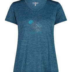 Damen Melange Print T-Shirt