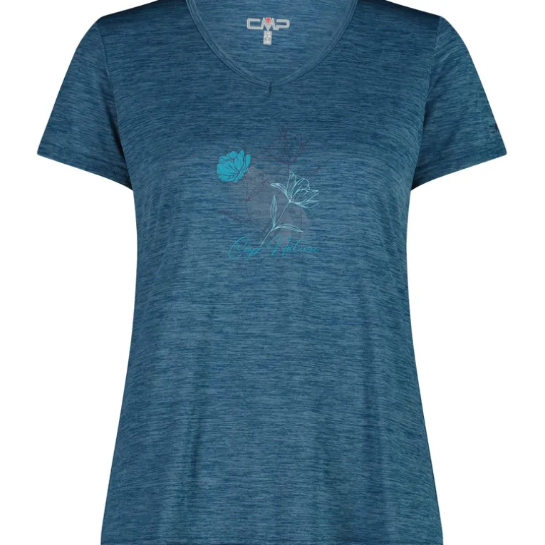 Damen Melange Print T-Shirt