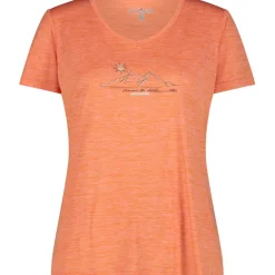 Damen Melange Print T-Shirt
