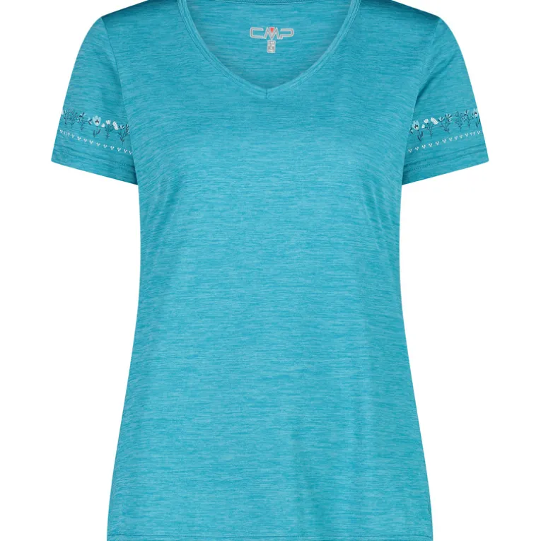 Damen Melange Print T-Shirt