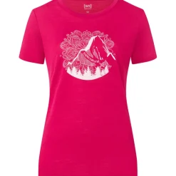 Damen Mountain Mandala Tree T-Shirt