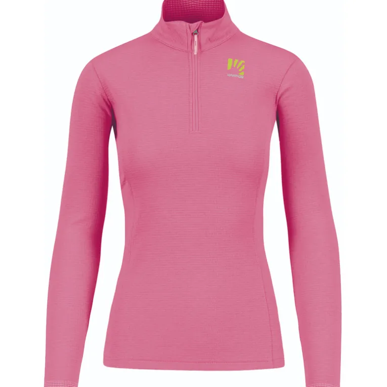 Damen Pizzocco Half Zip Longsleeve