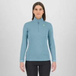 Damen Pizzocco Half Zip Longsleeve