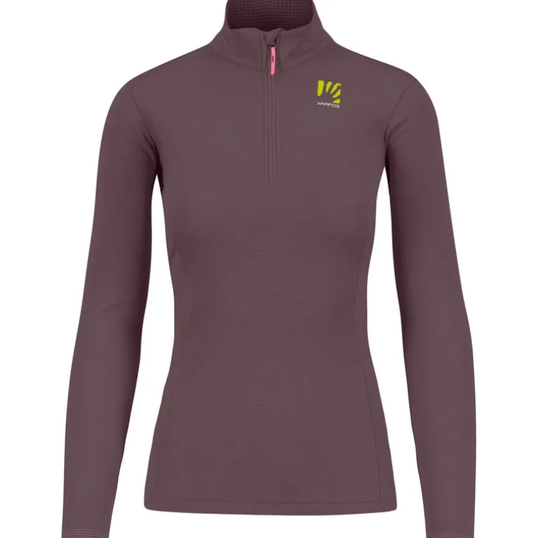 Damen Pizzocco Half Zip Longsleeve
