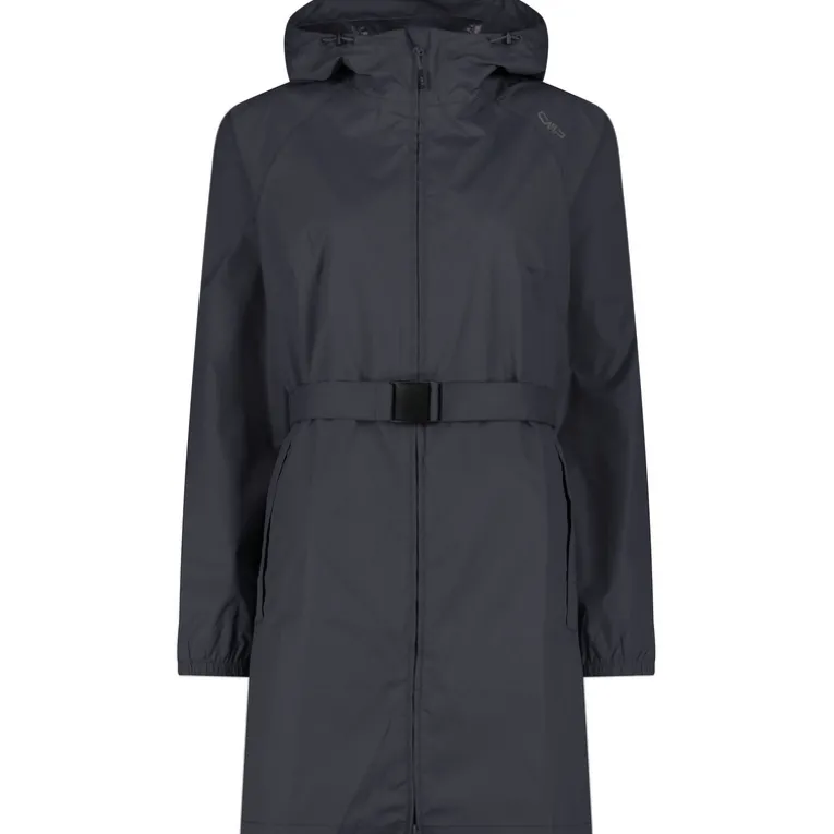 Damen Rain Hoodie Mantel