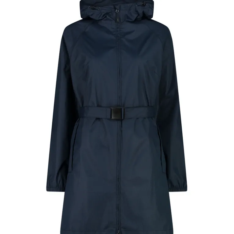 Damen Rain Hoodie Mantel