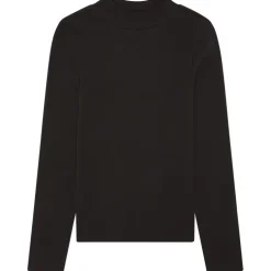 Damen Rib High Neck Longsleeve