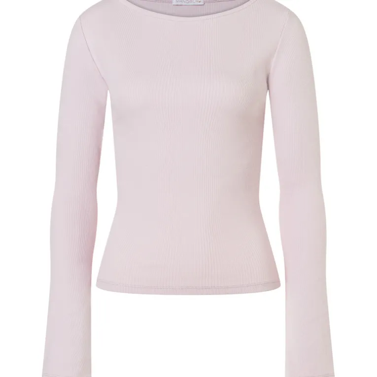 Damen Ribbed Boat Neckline Longsleeve
