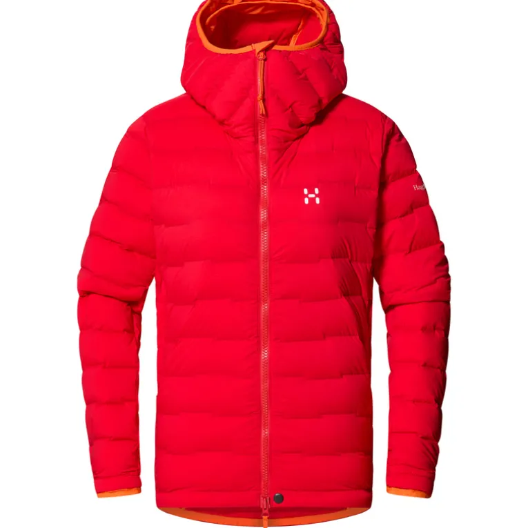 Damen Spitz Down Hoodie Jacke