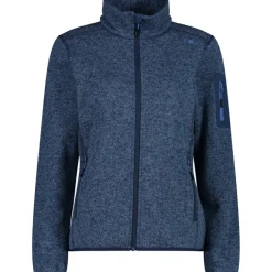 Damen Strick Fleece Jacke