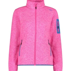 Damen Strick Fleece Jacke