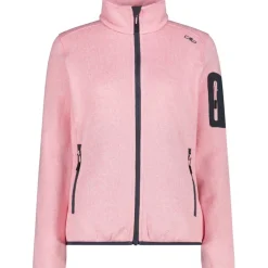 Damen Strick Fleece Jacke