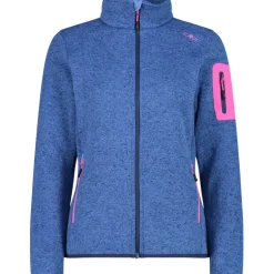 Damen Strick Fleece Jacke