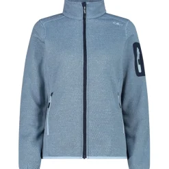 Damen Strick Fleece Jacke
