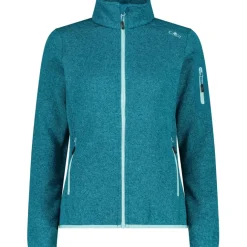 Damen Strick Fleece Jacke