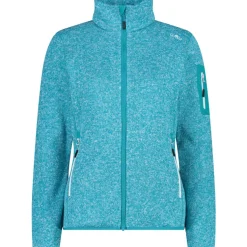Damen Strick Fleece Jacke