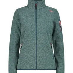 Damen Strick Fleece Jacke