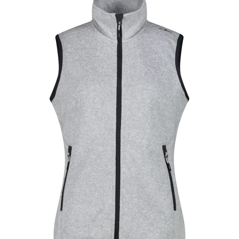 Damen Strick Fleece Weste
