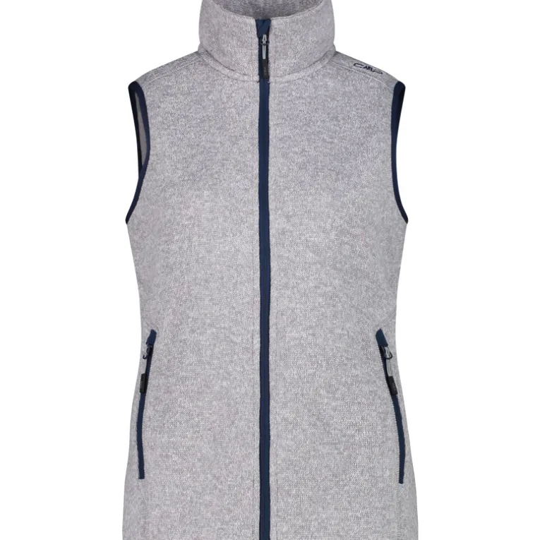 Damen Strick Fleece Weste