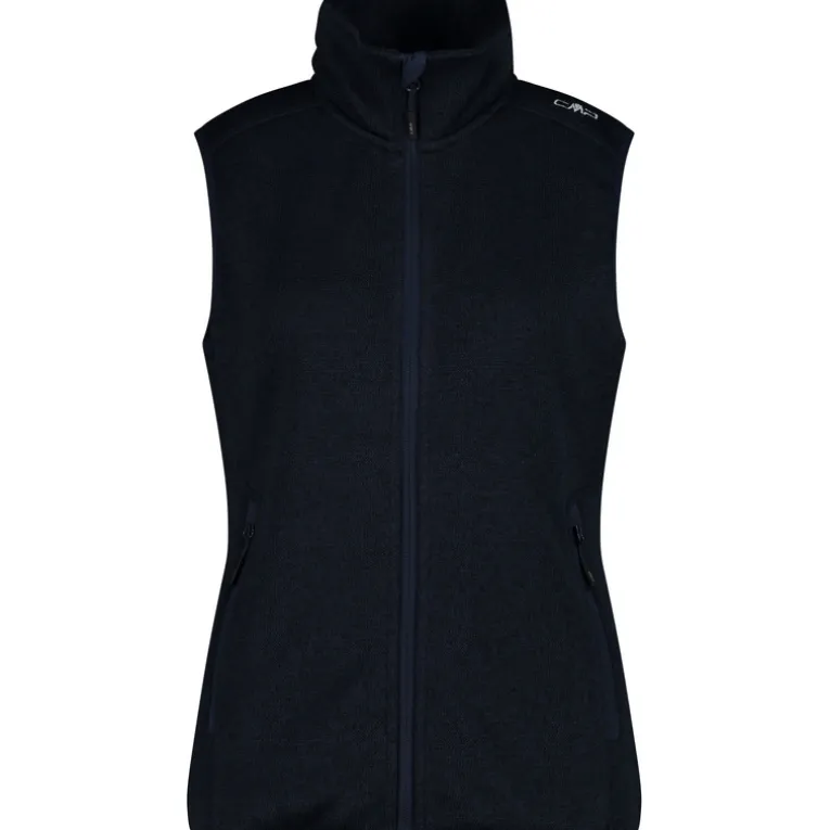 Damen Strick Fleece Weste