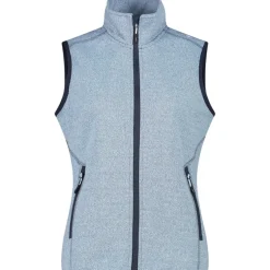 Damen Strick Fleece Weste