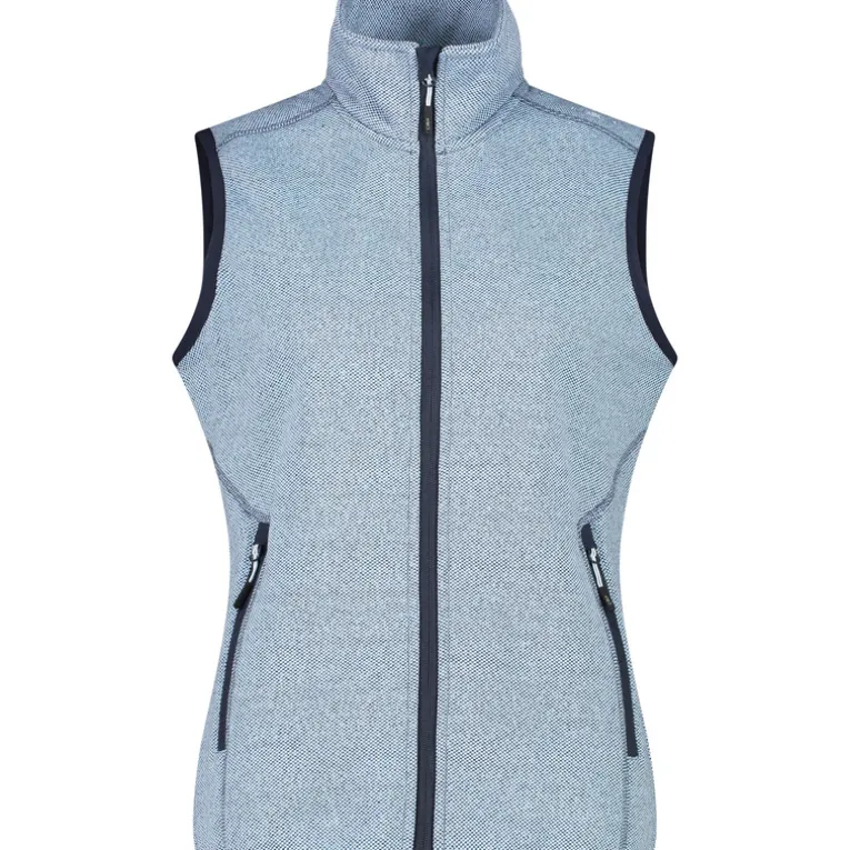 Damen Strick Fleece Weste