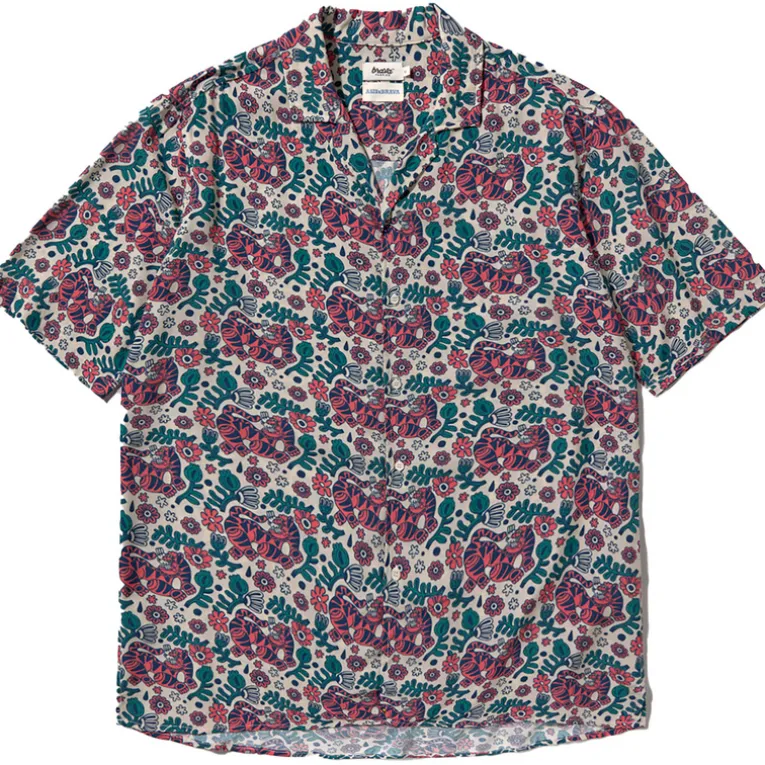 Herren Asis Percales Tigris Aloha Hemd