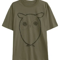 Herren Big Owl Front Print T-Shirt
