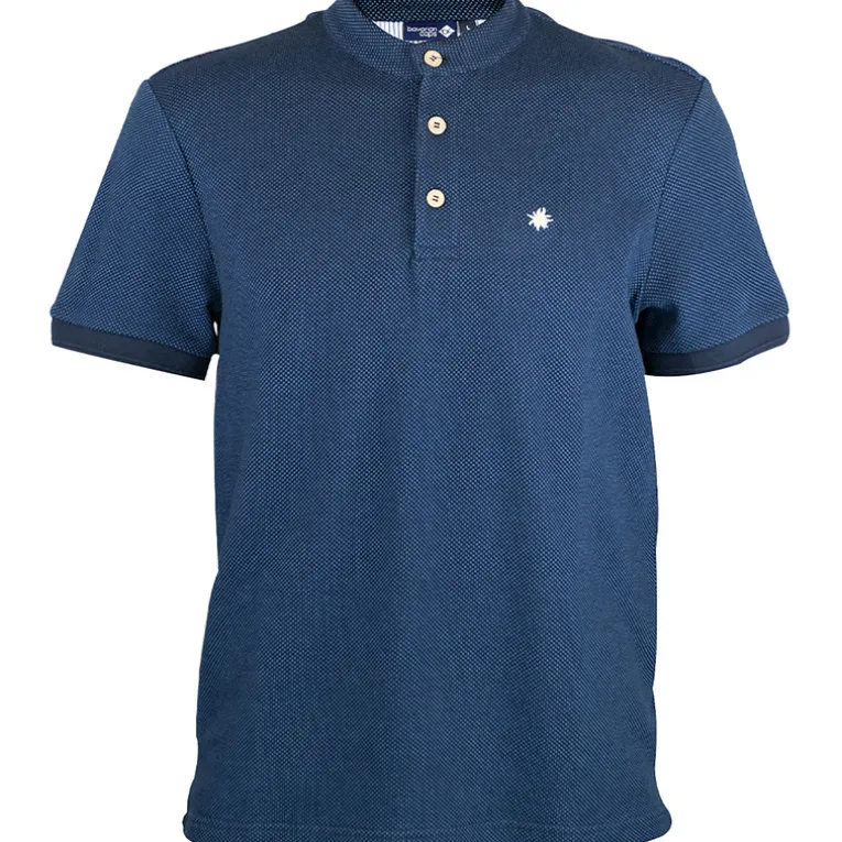 Herren Edelweiß Feinstrick Polo T-Shirt
