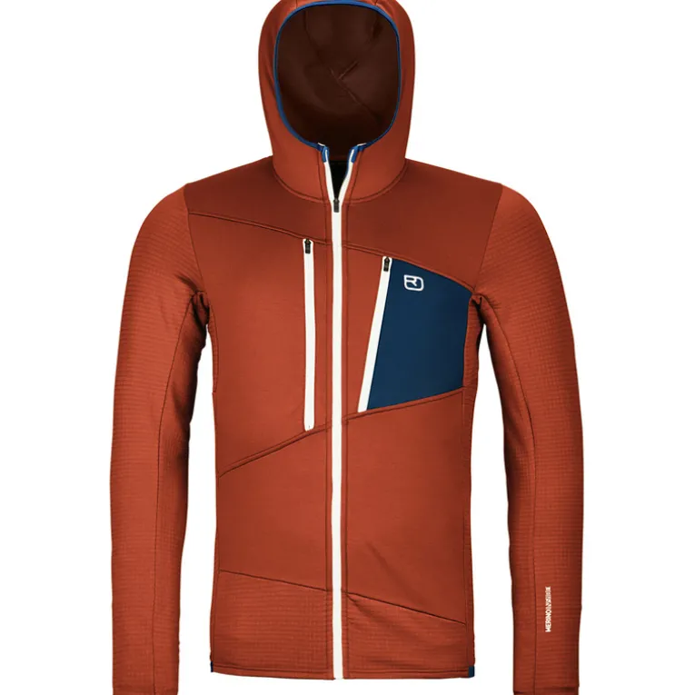 Herren Fleece Grid Hoodie Jacke